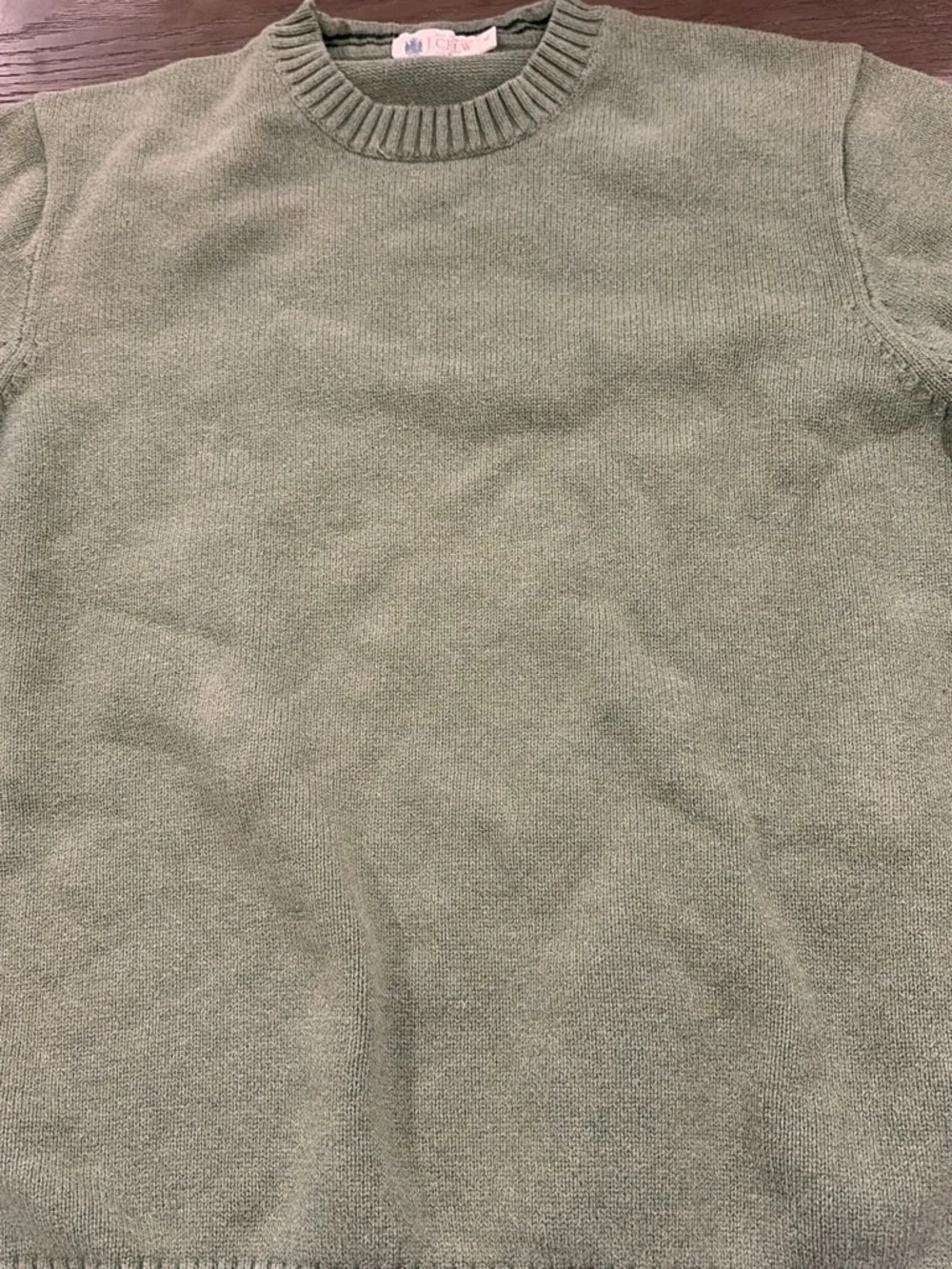J. Crew Olive Green Crewneck Sweater